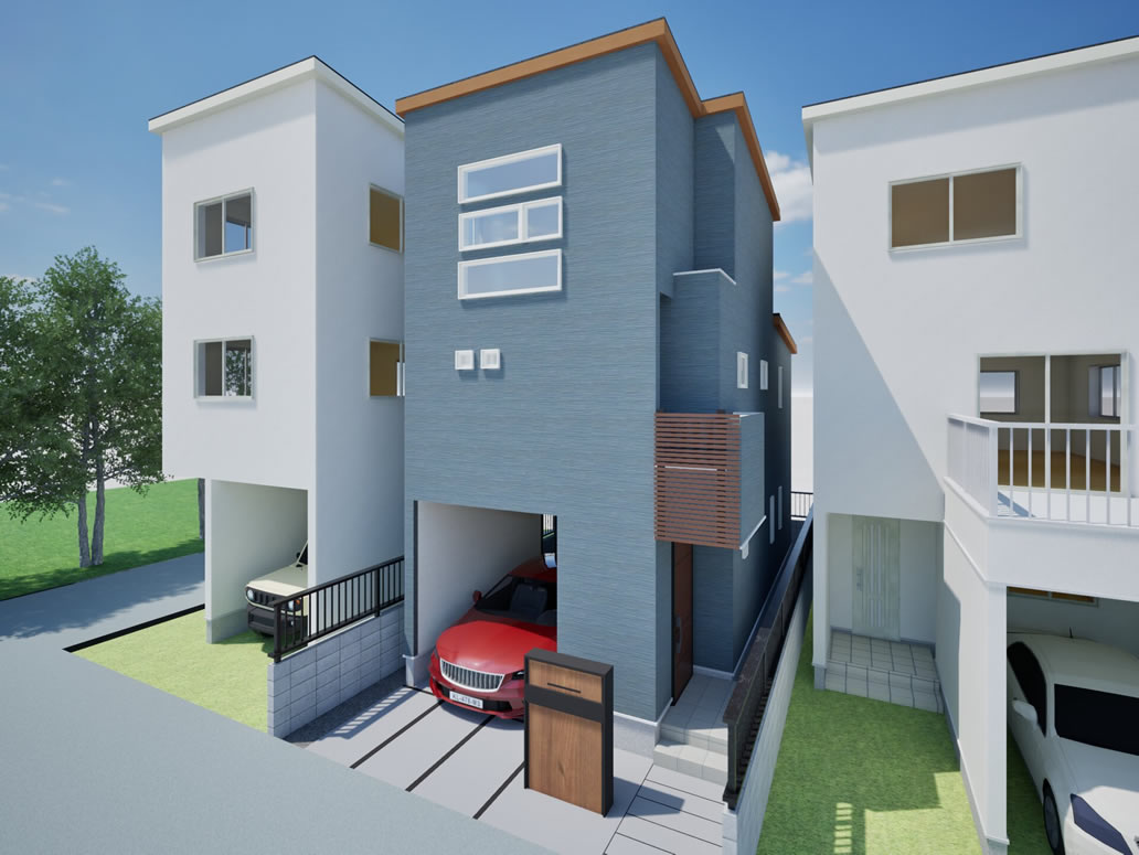 大きな窓が叶える、狭小地でも開放感あふれる住まい